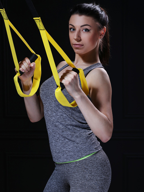 girl doing workout after cryotherapy session